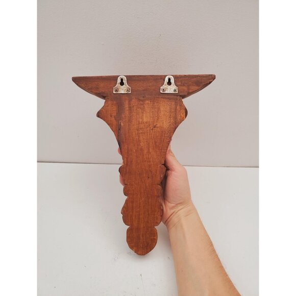 Rustic Floating Half Round Shelf - Semi Circle Wall Mounted - Solid Pine Wooden - Picture 5 of 10